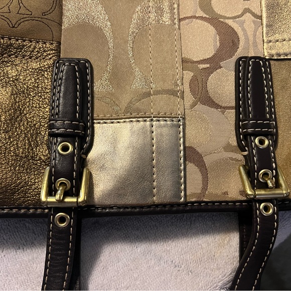 Authentic 2007 Coach Gold Brown Leather Suede
Patchwork Handbag G0771-F11408 - Picture 15 of 15
